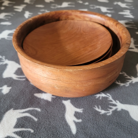 Solid Teak 5pc. Set - Picture 1 of 3